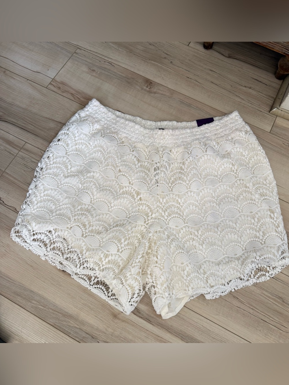 NWT Lane Bryant ivory cream lace shorts new Size 18/20